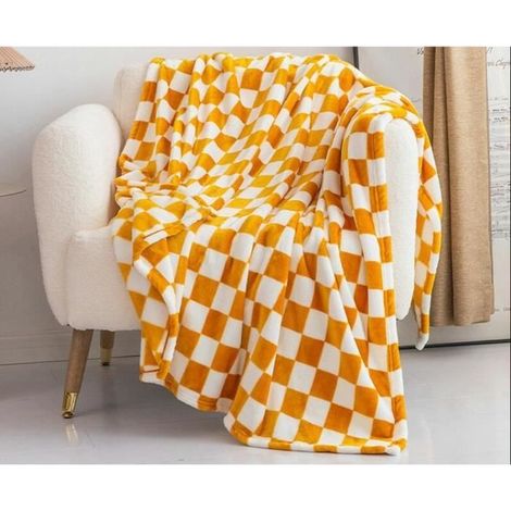 Couverture chaude et douce en flanelle pour canapé, lit, chaise, bureau, camping 150x200cm (1/3)