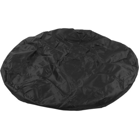 Housse de spa rond 1,2m en tissu Oxford imperméable, isolante thermique, pliable, anti-poussière, noire, pour piscine à remous extérieure (1/5)