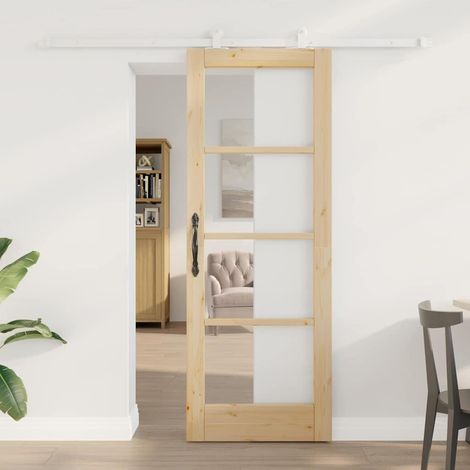 Porte Coulissante-Porte intérieure ORKDAL Marron 73,5 x 198,5 cm Bois et métal 212591 (1/5)