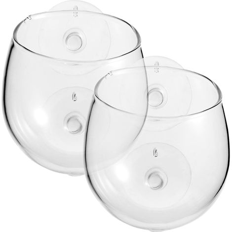 Stück Aquarien Pflanztöpfe aus Glas mit Saugnäpfen für