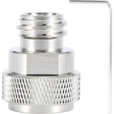 Adaptateur CO2 en laiton pour bouteille de gaz (Argent) (1/5)