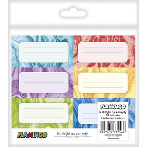 Pegatinas para cuadernos de 35x73 mm, 144 unidades.