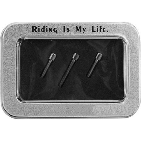 3 Pièces Couvre-Pédalier Noir pour Vélo, Vis et Écrous en Alliage d'Aluminium 18mm, Accessoires de Bicyclette (1/5)