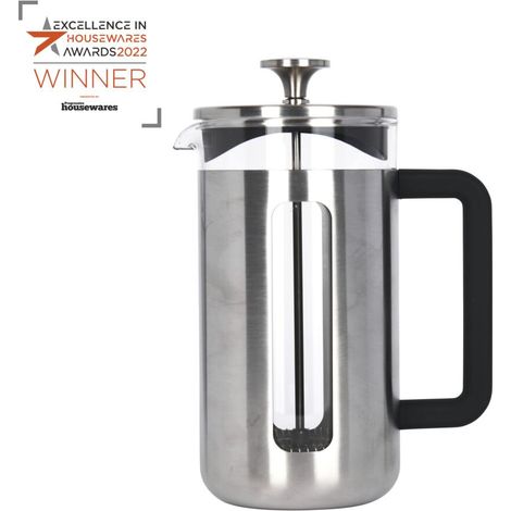LA CAFETIERE Pisa - Macchina da caffè de in acciaio inox spazzolato, otto tazze, colore argento, confezione regalo de