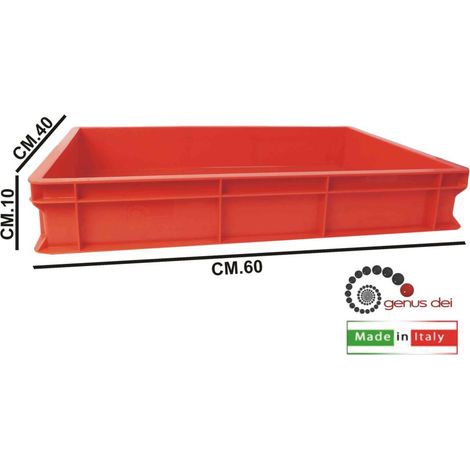 Cassetta impasto professionale rossa Genus Dei cm 60x40x10