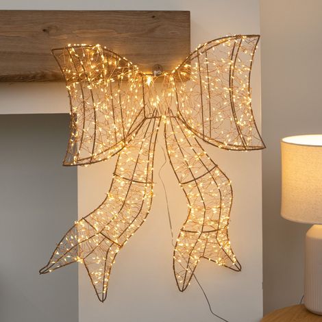 58cm Light up Christmas Galaxy Bow Light with 960 Warm White LEDs (1/5)
