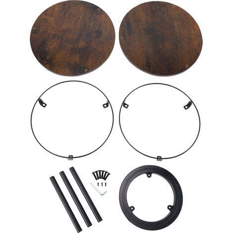 Plateau tournant organisateur d'assaisonnement, gain de place en bois, support rotatif à 360 ° pour armoire de comptoir de cuisine à 2 niveaux (1/5)