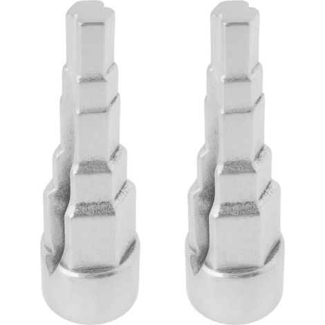 1/2" radiator wrench, 85 x 13 mm, silver, set of 2, square key, suitable for pipe valves and thermostats (1/5)