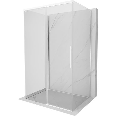 Mexen Rox-3S cabina de ducha 3 paredes deslizante 95 x 100 cm, transparente, blanca - 8C2-095-100-20-00-3S (1/3)