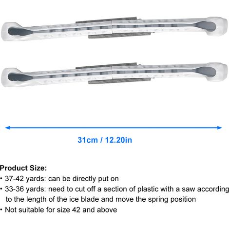 1 Paire de Protections pour Lames de Patins en Plastique - Sol Béton Dur (Blanc) (1/5)