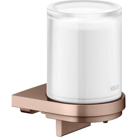 Keuco Collection Moll - Dispensador de jabón con soporte, cristal esmerilado/oro rojo cepillado 12752299000 (1/5)
