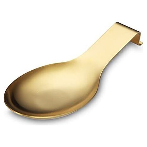Repose Cuillère En Or Mat, Porte Cuillère En Acier Inoxydable Pour Cuisinière, Porte Stensiles De Cuisine Pour Louches, Pinces, Spatule, Porte-cuillère Pour Cuisinière (1PC-9,5 Pouces) (1/4)