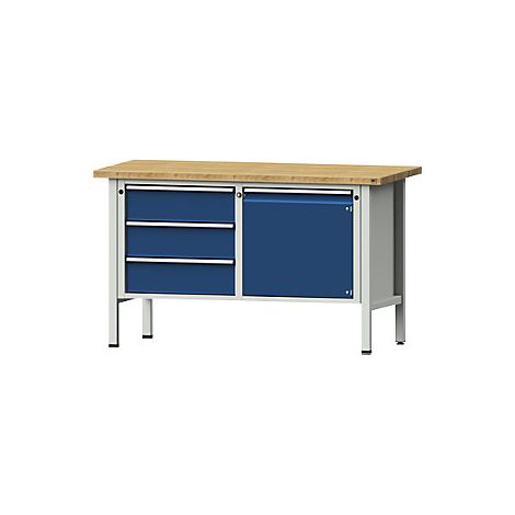 Banco de trabajo  bastidor modular  3 cajones  puerta de 540