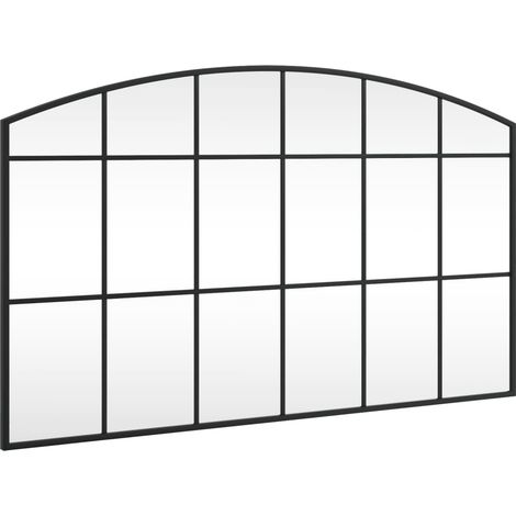 Miroir mural noir 100x60 cm arche fer
