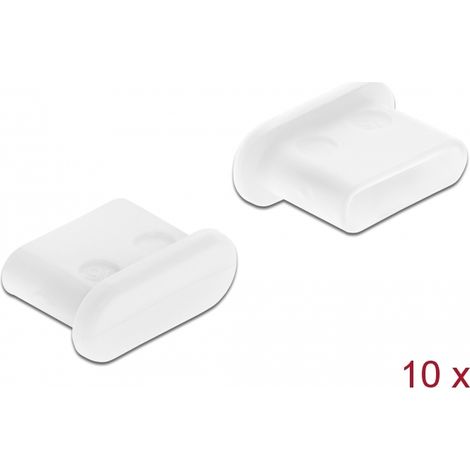 Delock Cubierta antipolvo para USB Type-C⢠hembra sin agarre 10 piezas en blanco