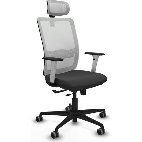 Chaise de bureau piqueras y crespo Haches accoudoirs blancs mousse haute densité (1/2)