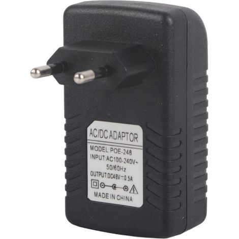 Injecteur POE mural 48V 0.5A pour téléphone IP/caméra, alimentation secteur avec prise EU (1/5)