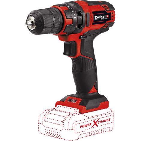 Einhell TC-CD 18-35 LI SOLO Trapano Avvitatore a Batteria 18V 35 Nm 550 Giri-min colore Nero Rosso