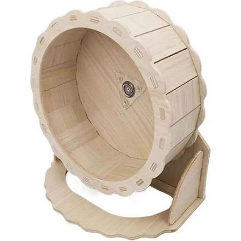 Hamsterrad aus Holz, Hamster-Trainingsspielzeug, geräuschloser Teller (1/5)