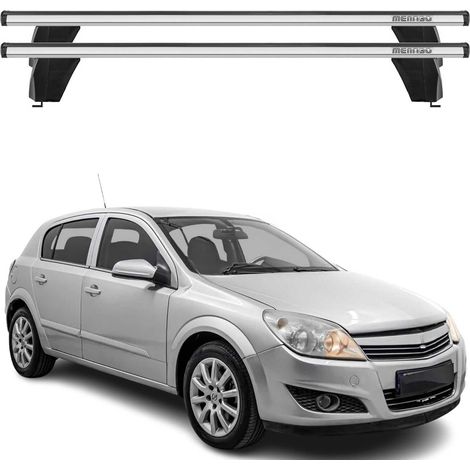 OMAC Dachträger Querträger Alu für Opel Astra H 2004-2010 – Abschließbar – T-Nut – City-Crash-getestet – Max. 75 kg Silber (1/5)
