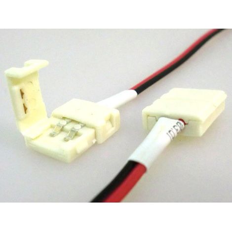 4 PZ Connettore 8mm Per Chiudere Striscia Led Smd 3528 Senza Saldare
