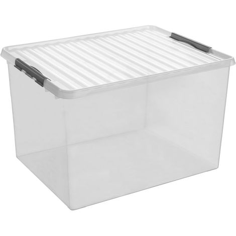 Sunware Aufbewahrungsbox Q-Line 150L transparent 80 x 50 x 48,4 cm Aufbewahrungsbox (1/3)