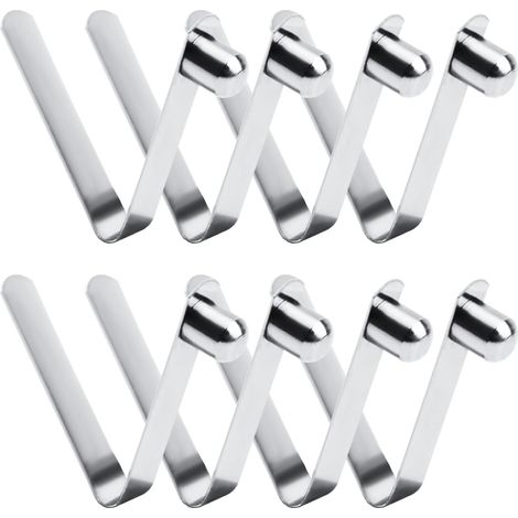 BRAVIX 8pcs pinces à ressort, pinces à ressort pour kayak de 8 mm, à ressort à bouton-poussoir en acier inoxydable pour mât de tente à pagaie de camping