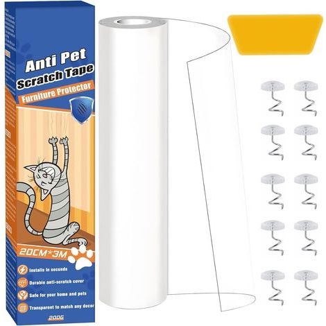 Roll of Anti-Scratch Adhesive Tape, Transparent PVC Furniture Protector, Wear-Resistant, for Sofa, Car Door (1/5)
