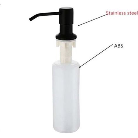 Luxuriöser Seifenspender – Integrierte Seifenpumpe – Manueller Seifenspender – Küchen-/Badezimmeraccessoire – Schwarz (1/4)