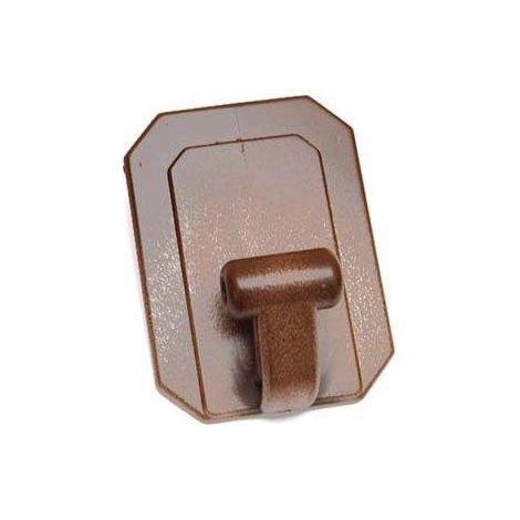 GANCIO ADESIVO PLASTICA - MARRONE CF=PZ 25- 1 confezioni