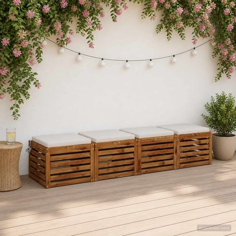 vidaXL Cojines de Asiento de 4 Piezas SOEST 4 uds. 100% Poliéster (1/5)