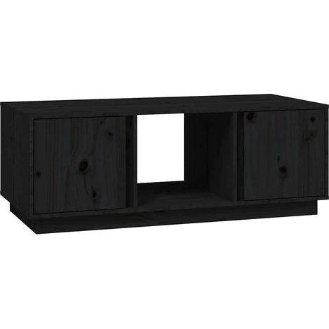 Maison Exclusive - Tavolino da Salotto Nero 110x50x40 cm Legno Massello di Pino
