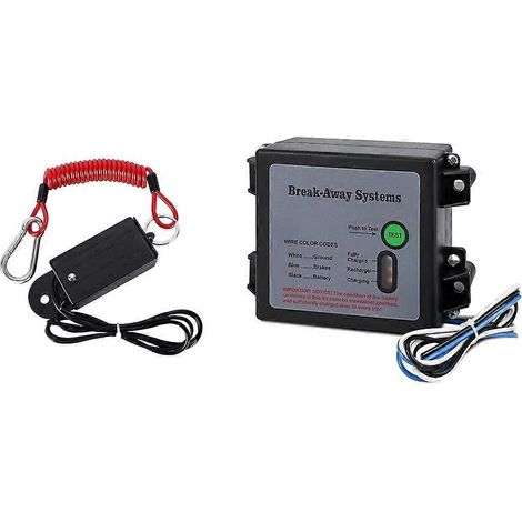 Kit de freinage d'urgence pour remorque avec interrupteur, témoin lumineux LED, système de freinage d'urgence électrique, contrôleur de freins de remorque universel (1/5)