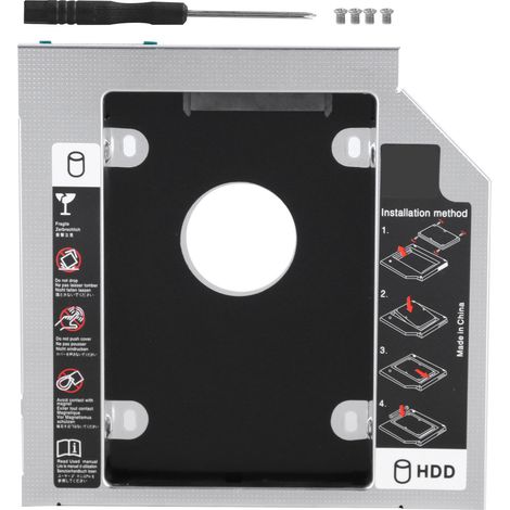 Caddy Disque Dur SATA 9.5mm/12.7mm Universel en Alliage d'Aluminium pour Ordinateur Portable (1/5)