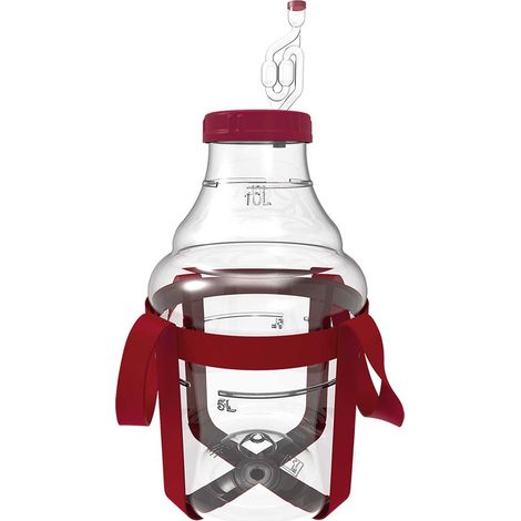 Damigiana da vino leggera e infrangibile con cinghie, 10 litri. (1/5)