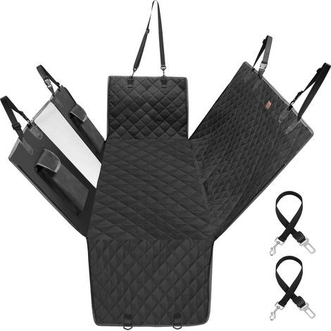 Housse de siège arrière voiture pour chien – Imperméable 600D – Résistante aux rayures – Fenêtre de visualisation – Dimensions 147x137cm – Kingsleeve (1/5)