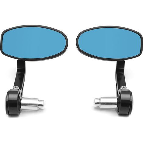 2pcs CNC motocyclette barre extrémité noir rétroviseur latéral miroirs compatibles avec Triumph vitesse triple (1/5)