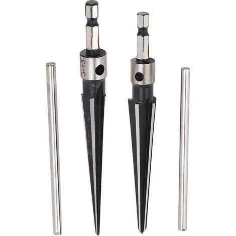 Alésoir Conique à 6 Flûtes avec Poignée en T, 45 Acier 516 Mm 3‑13 Mm Portable et Durable pour le Travail du Bois, la Tôle (1/5)