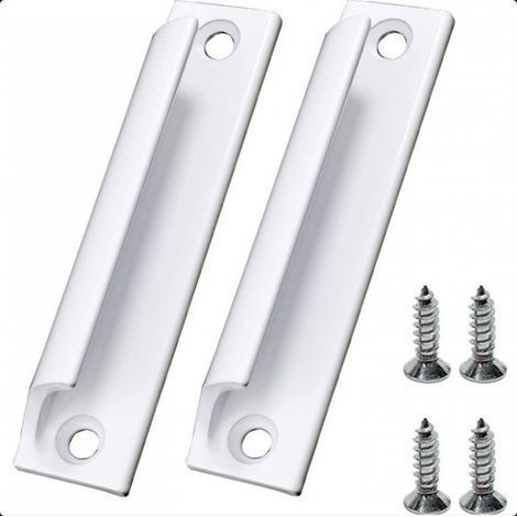 (White) Set of 2 Aluminum Alloy Handle Sliding Door Handle Balcony Door Handle Cabinet Drawer Handle For Windows (1/5)