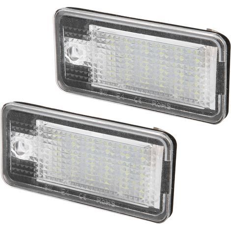 Luz LED para matrícula, 2 unidades, 3W 12V, tipo perlas, para Audi A3. (1/5)