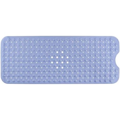 Tapis de salle de bain 100x40cm tapis de baignoire antidérapant Tapis de douche en PVC bleu (1/4)