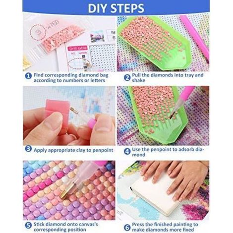 Kit diamant - - Petit pont - 30x40 cm - Multicolore - Décoration murale (1/3)