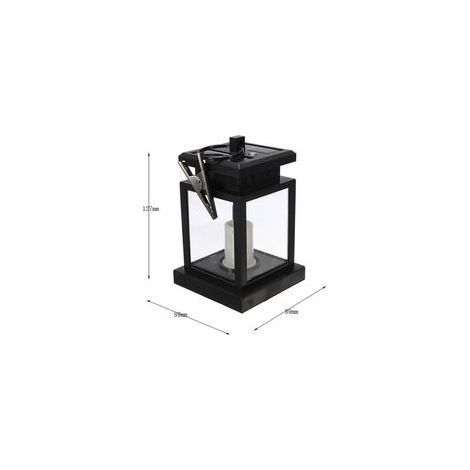 Lanterne suspendue solaire pour le jardin - Noire - Éclairage puissant (1/4)