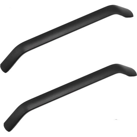x 160 mm schwarze Küchenschrankgriffe aus Aluminiumlegierung für Küchenschränke, Türen, Kleiderschränke, Schubladen, Schlafzimmermöbel, inklusive Schrauben (1/5)