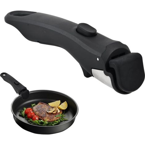Sicherheitshebel gegen Verbrennungen, 19 cm, max. 5 kg, einfach an Pfannen, Woks und Kochtöpfen zu befestigen (1/5)
