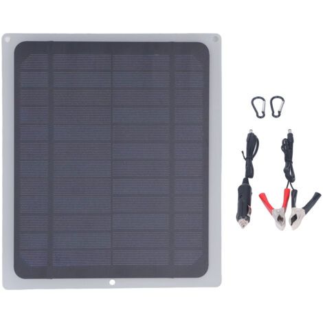 DEESSE SHOP-12V 10W Mini Panneau Solaire Anti Reverse Charge tanche Monocristallin USB Panneau Solaire Chargeur pour Téléphone Ventilateur Extérieur (1/5)