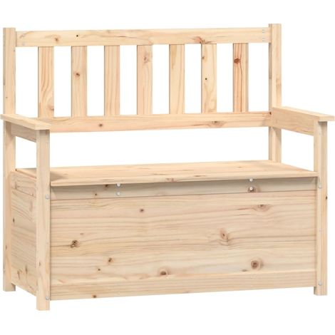 Banco caja de almacenamiento para banco 112,5 x 51,5 x 96,5 cm madera maciza de pino 020010716