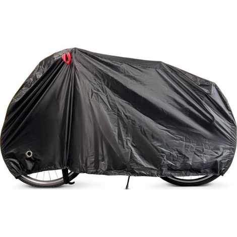 Housse de vélo imperméable avec trou pour antivol de roue, taille L - noire (1/4)