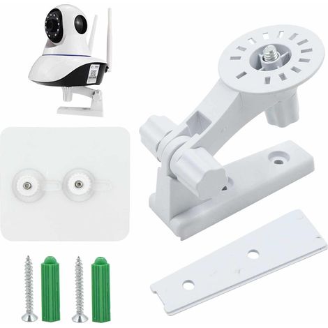 Mural Muraux Caméea Support Fixation - Réglable Accessoires Universel Montage Plafond Intérieure Extérieure Rotation de 135 Degrés avec Vis 6mm pour Camera Sécurité1Pièce, Blanc (1/5)