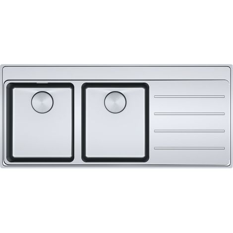 Evier Franke Mythos Inox MYX221 - Inox Lisse - Egouttoir A droite (1/4)